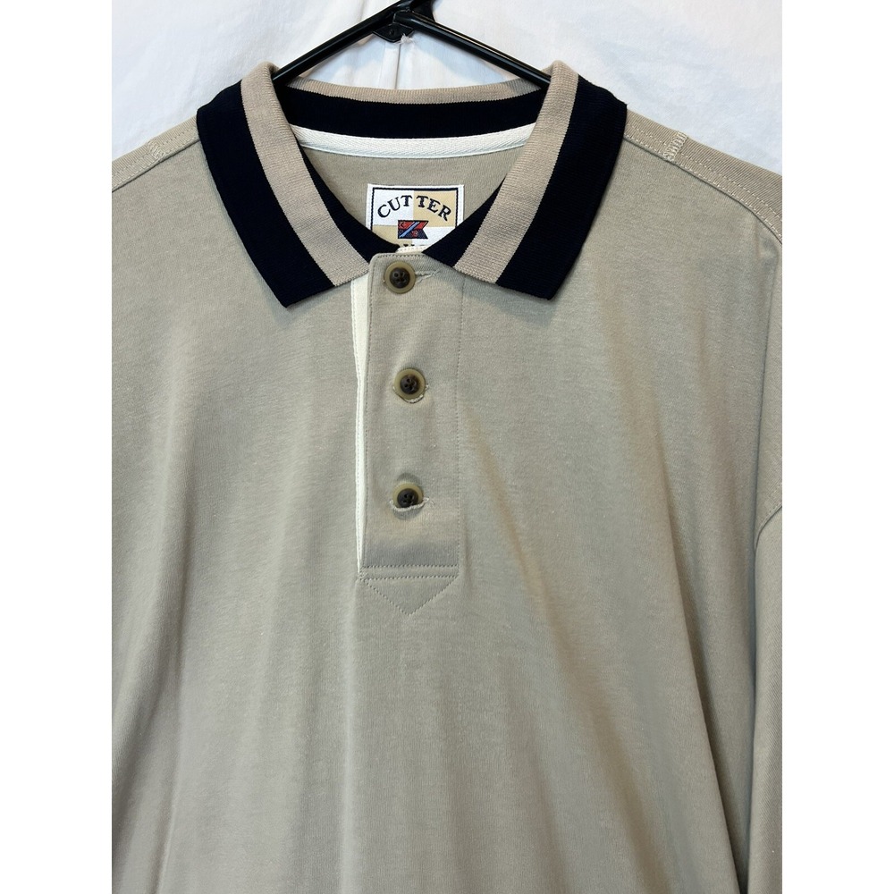 Cutter & Buck Large North‎ Carolina Tar Heels Heavy Hitters Logo Brown Polo EUC